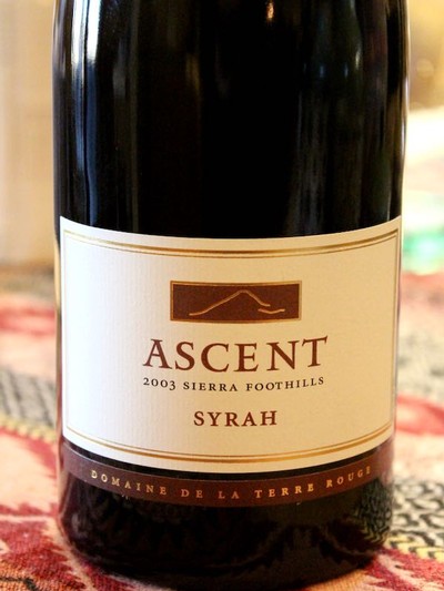 2003 TERRE ROUGE Syrah, ASCENT, Sierra Foothills 1