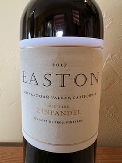 2017 EASTON Zinfandel, D'Agostini Brothers Vineyard, Shenandoah Valley 1