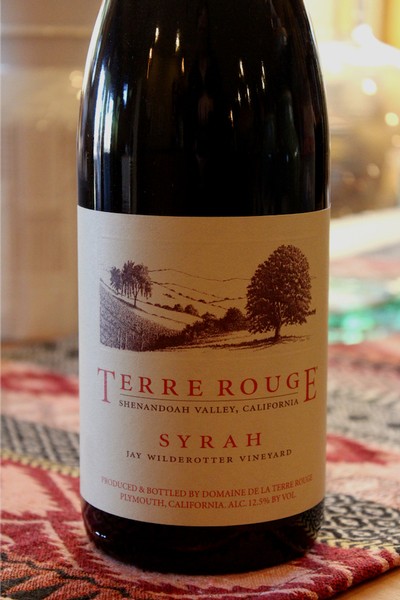 2014 TERRE ROUGE Syrah, Jay Wilderotter Vineyard, Shenandoah Valley 1