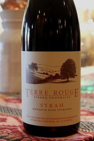 2011 TERRE ROUGE Syrah, Monarch Mine Vineyard, Sierra Foothills