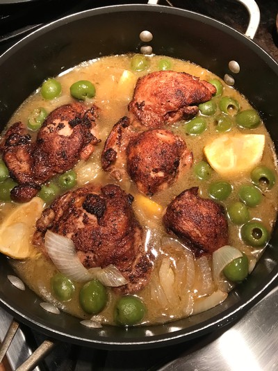 Mediterranean Chicken with fennel, citrus and olives