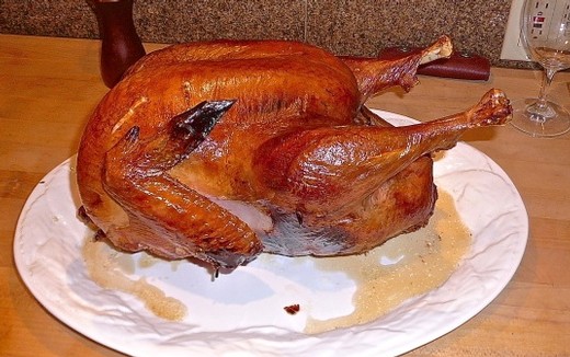 Turkey, Brined and Barbecued with Mole Sauce